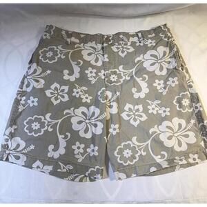 Islander Tan/White Floral Print Tropical Shorts Mens Size 42